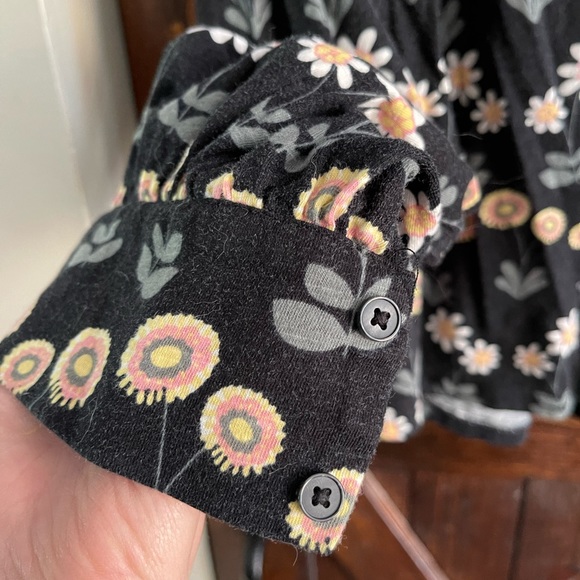 Boden floral jersey top with ruffle neck size 16/18R - Picture 5 of 7